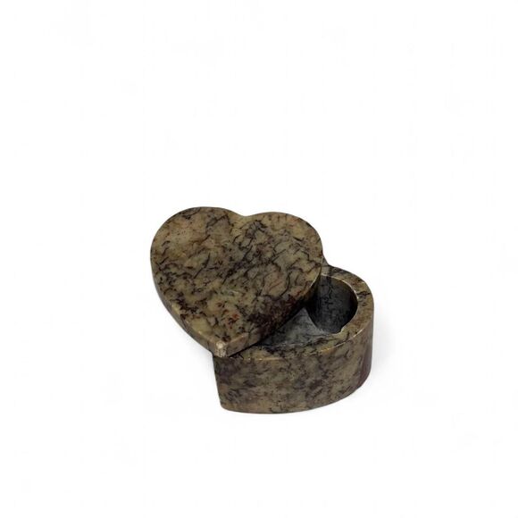 Whimsical Marble Heart Trinket Box - Petite Size, Super cute! - Picture 2 of 7